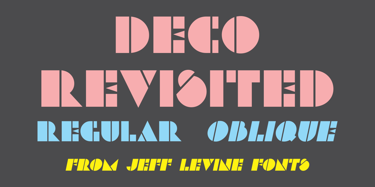 Beispiel einer Deco Revisited JNL-Schriftart #1